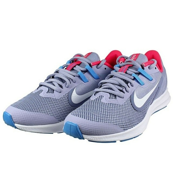 NIKE DOWNSHIFTER 9 JDI GSCOLOR STELAR INDIGO/WHITe - Picture 1 of 14